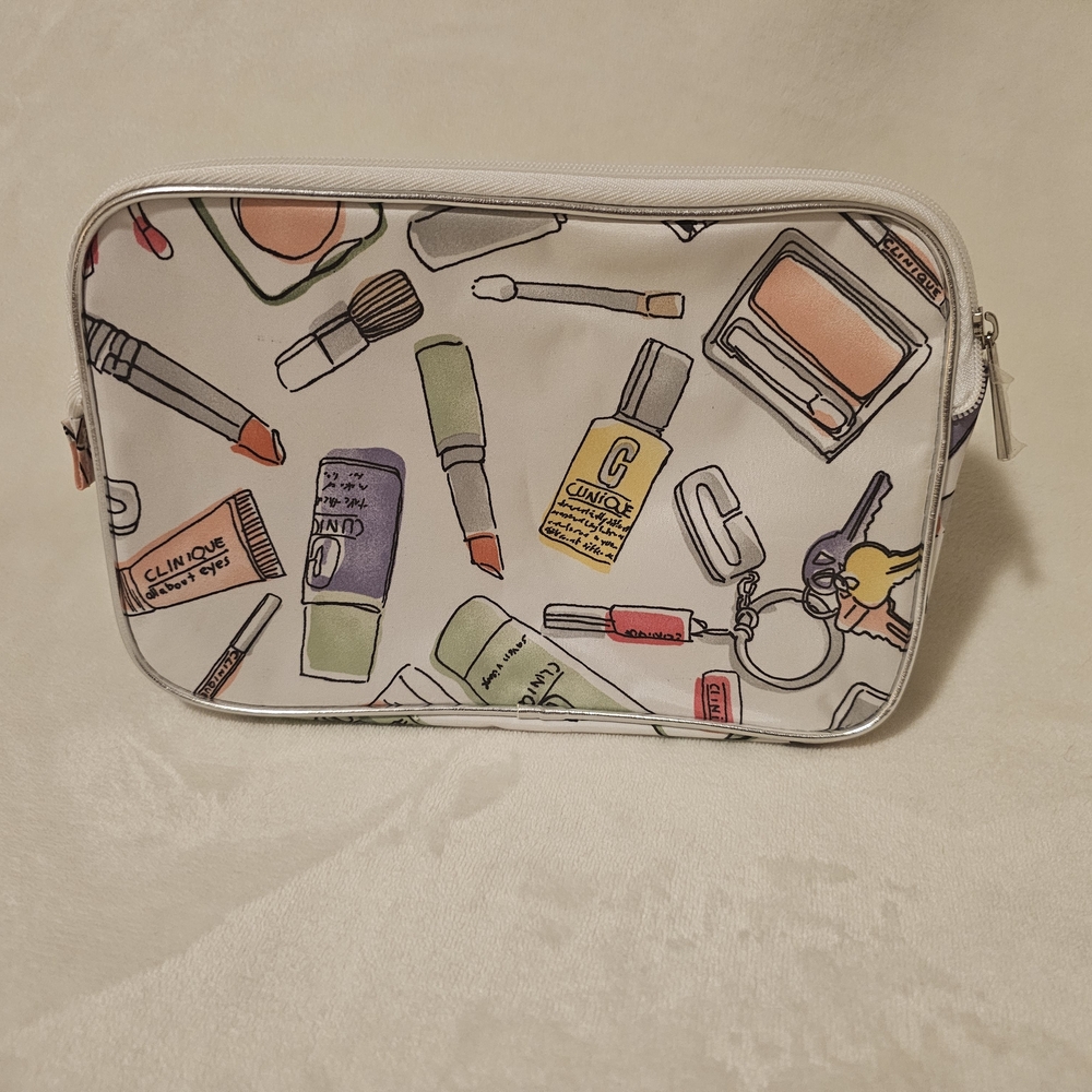 Clinique Cosmetic Pouch With Makeup Print